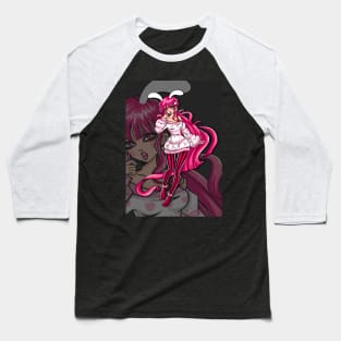 Cute Pinky Bunny Girl Baseball T-Shirt